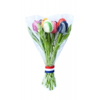 Boeket met 9 kleine tulpen